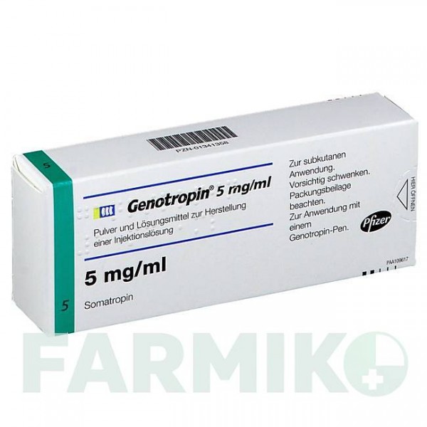 ГЕНОТРОПІН (GENOTROPIN) 5 мг/мл порошок 1 шт - Соматропін PFIZER
