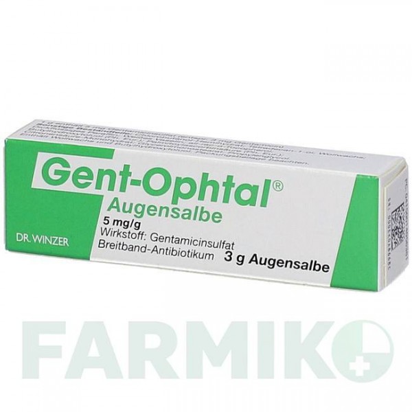ГЕНТ ОФТАЛ (GENT OPHTAL) мазь 3 г - Гентамицин DR.WINZER PHARMA