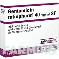 ГЕНТАМІЦИН (GENTAMICIN) 40 мг/мл розчин 5 шт - Гентаміцин RATIOPHARM