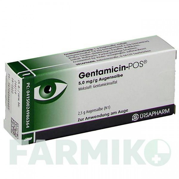 ГЕНТАМІЦИН (GENTAMICIN) мазь 2,5 г - Гентаміцин URSAPHARM
