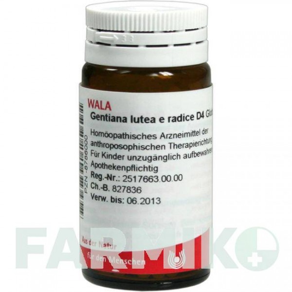 ГЕНТІАНА ЛУТЕА (GENTIANA LUTEA) D 4 глобули 20 г - Гомеопатія WALA HEILMITTEL