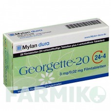 ДЖОРДЖЕТТ (GEORGETTE) 24 + 3 мг/0,02 мг таблетки 28 шт - Дроспиренон, Этинилэстрадиол VIATRIS