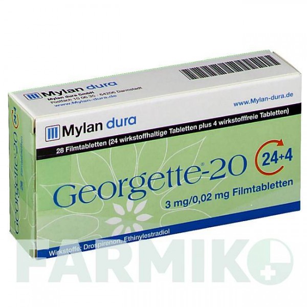 ДЖОРДЖЕТТ (GEORGETTE) 24 + 3 мг/0,02 мг таблетки 28 шт - Дроспиренон, Этинилэстрадиол VIATRIS