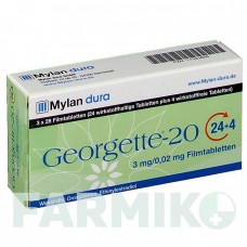 ДЖОРДЖЕТТ (GEORGETTE) 24 + 3 мг/0,02 мг таблетки 84 шт - Дроспиренон, Этинилэстрадиол VIATRIS