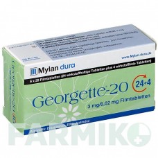 ДЖОРДЖЕТТ (GEORGETTE) 24 + 3 мг/0,02 мг таблетки 168 шт - Дроспиренон, Этинилэстрадиол VIATRIS