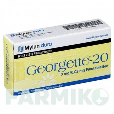 ДЖОРДЖЕТТ (GEORGETTE) 3 мг/0,02 мг таблетки 63 шт - Дроспиренон, Этинилэстрадиол VIATRIS