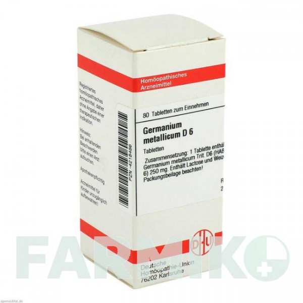 ГЕРМАНИУМ МЕТАЛЛИКУМ (GERMANIUM METALLICUM) D 6 таблетки 80 шт - Гомеопатия DHU