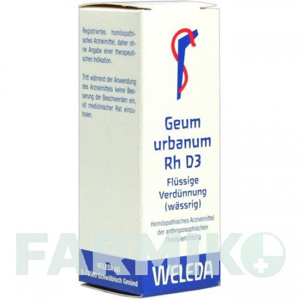 ГЕУМ УРБАНУМ (GEUM URBANUM) D 3 розчин 20 мл - Гомеопатія WELEDA