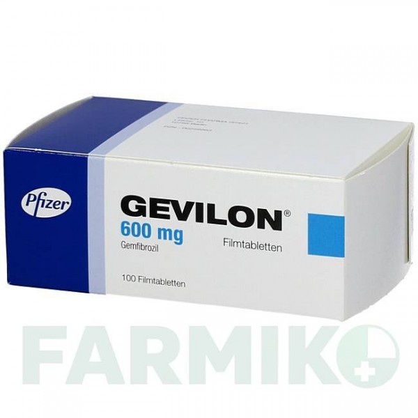 ГЕВИЛОН (GEVILON) 600 мг таблетки 100 шт - Гемфиброзил PFIZER