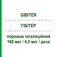 ГИБИТЕР (GIBITER) 160 мкг/4,5 мкг/доза порошок ингаляционный 120 доз - Формотерол, Будесонид MENARINI