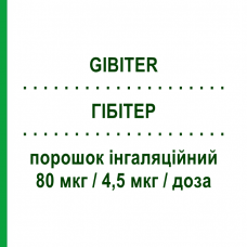 ГИБИТЕР (GIBITER) 80 мкг/4,5 мкг/доза порошок ингаляционный 120 доз - Формотерол, Будесонид MENARINI