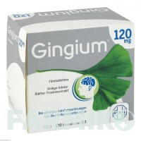 ГИНГИУМ (GINGIUM) 120 мг таблетки 120 шт - Экстракт листьев гинкго билоба HEXAL