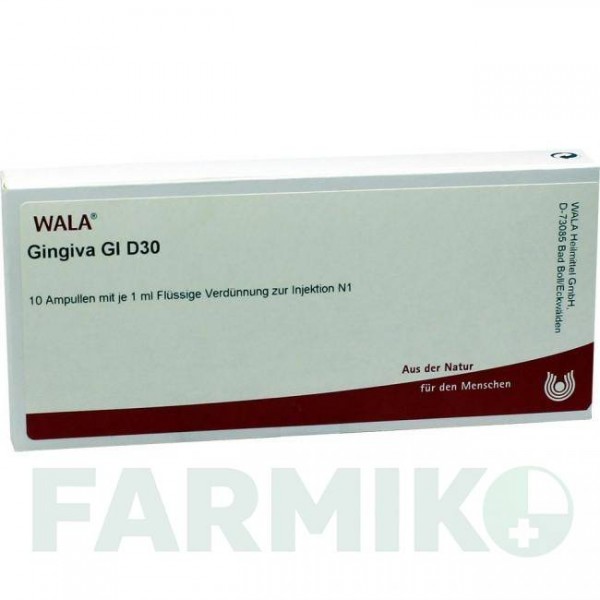 ГІНГІВА (GINGIVA) D 30 ампули 10x1 мл - Гомеопатія WALA HEILMITTEL
