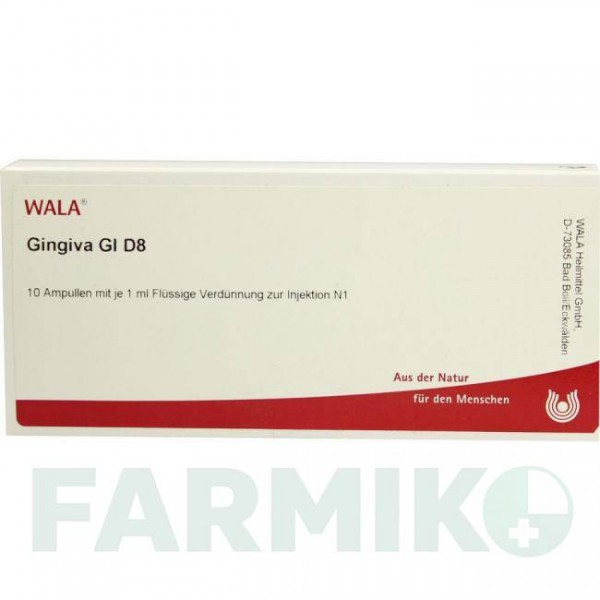 ГІНГІВА (GINGIVA) D 8 ампули 10x1 мл - Гомеопатія WALA HEILMITTEL