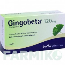 ГИНГОБЕТА (GINGOBETA) 120 мг таблетки 30 шт - Экстракт листьев гинкго билоба BETAPHARM