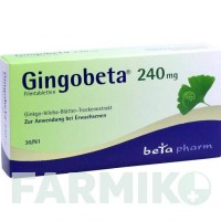 ГІНГОБЕТА (GINGOBETA) 240 мг таблетки 30 шт - Екстракт листя гінкго білоба BETAPHARM