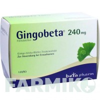 ГІНГОБЕТА (GINGOBETA) 240 мг таблетки 120 шт - Екстракт листя гінкго білоба BETAPHARM