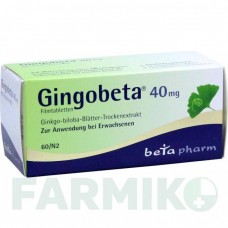 ГИНГОБЕТА (GINGOBETA) 40 мг таблетки 60 шт - Экстракт листьев гинкго билоба BETAPHARM
