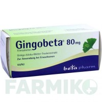 ГІНГОБЕТА (GINGOBETA) 80 мг таблетки 60 шт - Екстракт листя гінкго білоба BETAPHARM