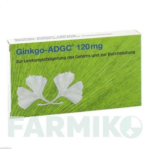 ГИНКГО (GINKGO) 120 мг таблетки 20 шт - Экстракт листьев гинкго билоба KSK-PHARMA