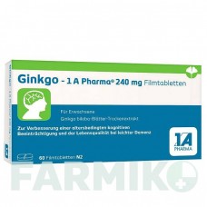 ГИНКГО (GINKGO) 240 мг таблетки 60 шт - Экстракт листьев гинкго билоба 1 A PHARMA