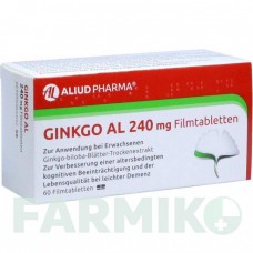 ГИНКГО (GINKGO) 240 мг таблетки 60 шт - Экстракт листьев гинкго билоба ALIUD PHARMA