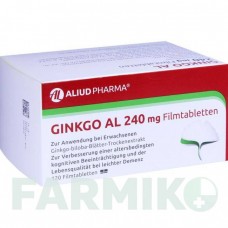 ГИНКГО (GINKGO) 240 мг таблетки 120 шт - Экстракт листьев гинкго билоба ALIUD PHARMA
