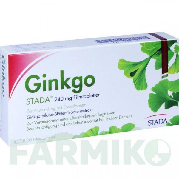 ГИНКГО (GINKGO) 240 мг таблетки 30 шт - Экстракт листьев гинкго билоба STADA