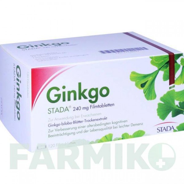 ГИНКГО (GINKGO) 240 мг таблетки 120 шт - Экстракт листьев гинкго билоба STADA
