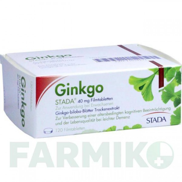 ГИНКГО (GINKGO) 40 мг таблетки 120 шт - Екстракт листя гінкго білоба STADA