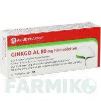 ГИНКГО (GINKGO) 80 мг таблетки 30 шт - Экстракт листьев гинкго билоба ALIUD PHARMA