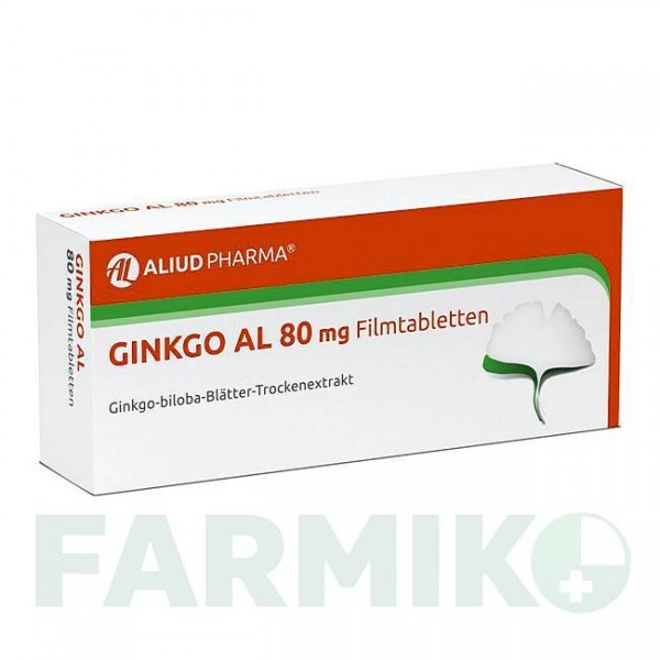 ГИНКГО (GINKGO) 80 мг таблетки 120 шт - Екстракт листя гінкго білоба ALIUD PHARMA