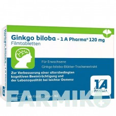 ГИНКГО БИЛОБА (GINKGO BILOBA) 120 мг таблетки 30 шт - Экстракт листьев гинкго билоба 1 A PHARMA