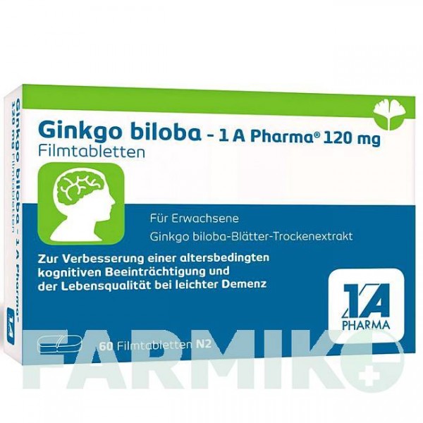 ГИНКГО БИЛОБА (GINKGO BILOBA) 120 мг таблетки 60 шт - Экстракт листьев гинкго билоба 1 A PHARMA