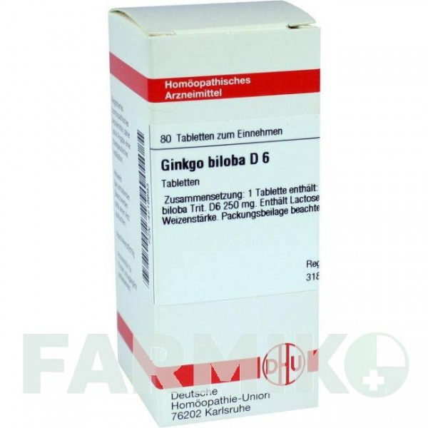 ГИНКГО БИЛОБА (GINKGO BILOBA) D 12 таблетки 80 шт - Гомеопатия DHU