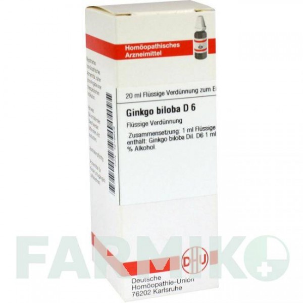 ГИНКГО БИЛОБА (GINKGO BILOBA) D 6 раствор 20 мл - Гомеопатия DHU