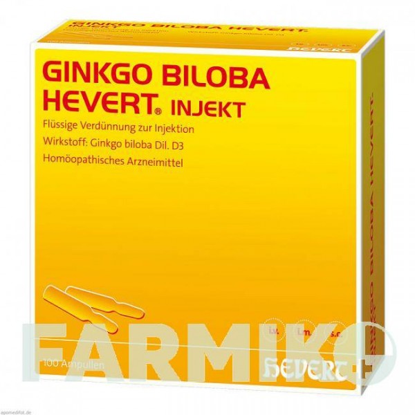 ГИНКГО БИЛОБА (GINKGO BILOBA) ампулы 100 шт - Гомеопатия HEVERT