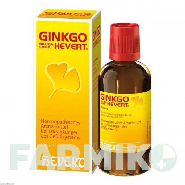 ГИНКГО БИЛОБА (GINKGO BILOBA) капли 100 мл - Гомеопатия HEVERT