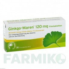 ГИНКГО МАРЕН (GINKGO MAREN) 120 мг таблетки 30 шт - Экстракт листьев гинкго билоба HERMES