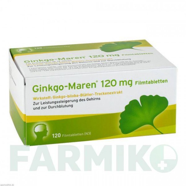 ГИНКГО МАРЕН (GINKGO MAREN) 120 мг таблетки 120 шт - Экстракт листьев гинкго билоба HERMES