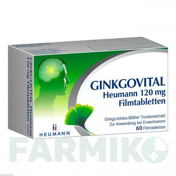 ГІНКГОВІТАЛ (GINKGOVITAL) 120 мг таблетки 60 шт - Екстракт листя гінкго білоба HEUMANN PHARMA