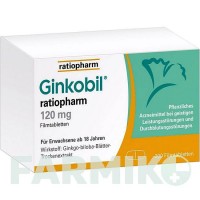 ГИНКОБИЛ (GINKOBIL) 120 мг таблетки 200 шт - Экстракт листьев гинкго билоба RATIOPHARM