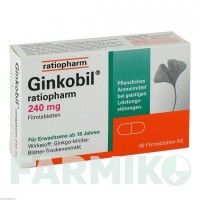 ГИНКОБИЛ (GINKOBIL) 240 мг таблетки 60 шт - Экстракт листьев гинкго билоба RATIOPHARM