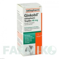 ГІНКОБІЛ (GINKOBIL) 40 мг краплі 100 мл - Екстракт листя гінкго білоба RATIOPHARM