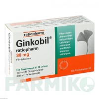 ГИНКОБИЛ (GINKOBIL) 80 мг таблетки 120 шт - Экстракт листьев гинкго билоба RATIOPHARM