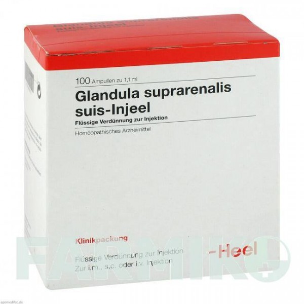 ГЛАНДУЛА СУПРАРЕНАЛИС (GLANDULA SUPRARENALIS) ампулы 100 шт - Гомеопатия BIOLOGISCHE HEILMITTEL HEEL