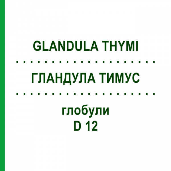 ГЛАНДУЛА ТИМУС (GLANDULA THYMI) D 12 глобули 10 г - Гомеопатия DR.RECKEWEG