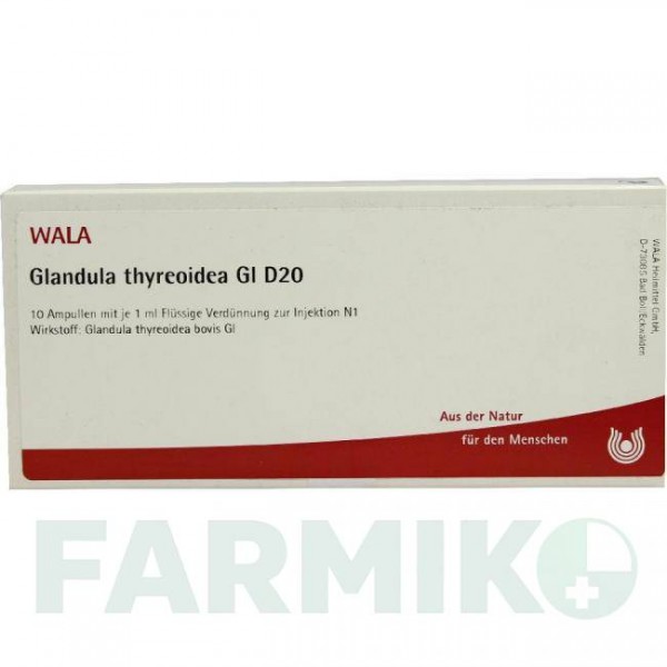 ГЛАНДУЛА ТИРЕОЇДИ (GLANDULA THYREOIDEA) D 20 ампули 10x1 мл - Гомеопатія WALA HEILMITTEL