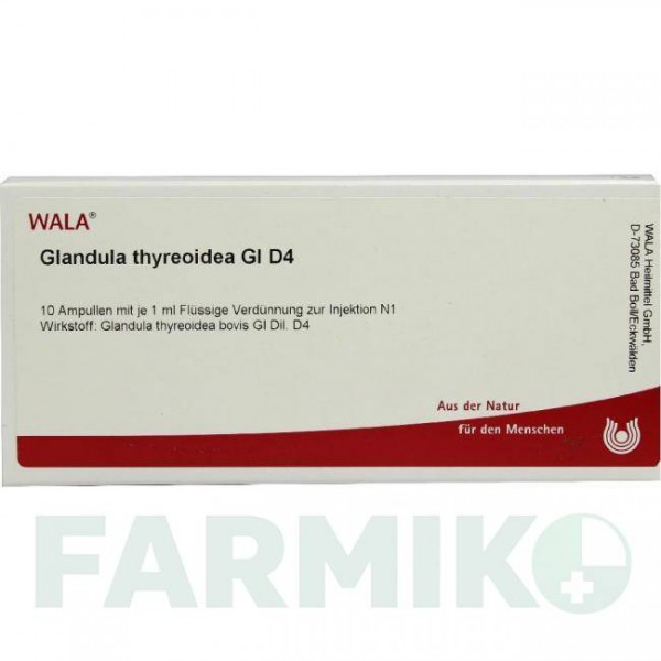 ГЛАНДУЛА ТИРЕОЇДИ (GLANDULA THYREOIDEA) D 4 ампули 10x1 мл - Гомеопатія WALA HEILMITTEL