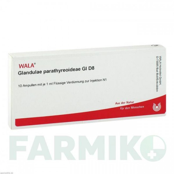 ГЛАНДУЛА ПАРАТИРЕОЇДИ (GLANDULAE PARATHYREOIDEAE) D 8 ампули 10x1 мл - Гомеопатія WALA HEILMITTEL